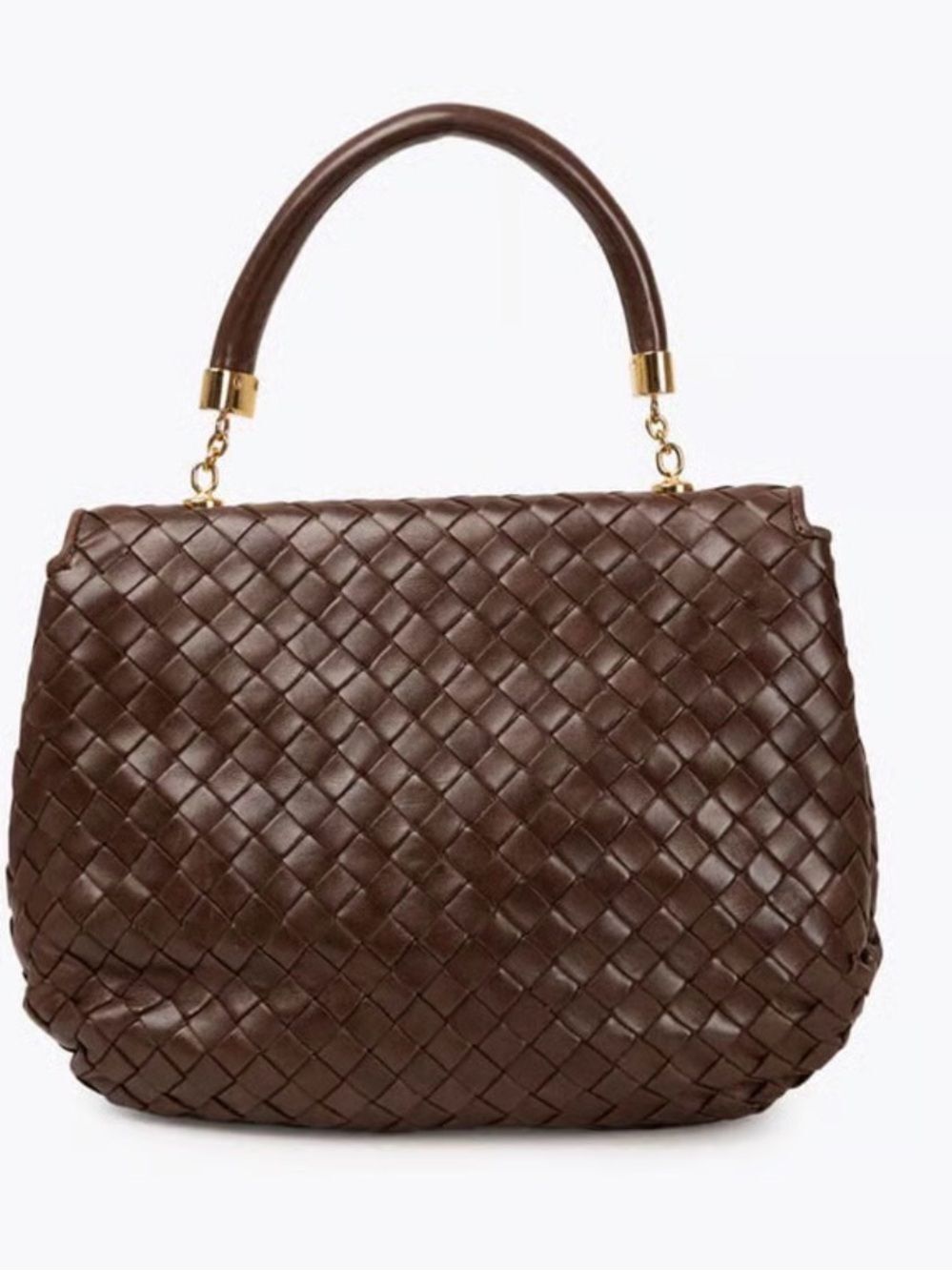 Bottega Veneta Brown Intreciatto Top Handle Vintage Mini Jodie Bag Auth - Picture 2 of 14